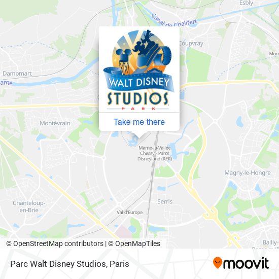 Parc Walt Disney Studios map