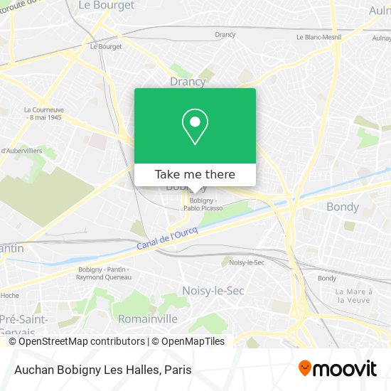 Auchan Bobigny Les Halles map
