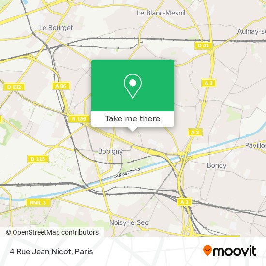 Mapa 4 Rue Jean Nicot