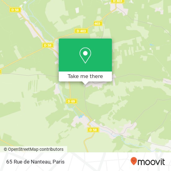 Mapa 65 Rue de Nanteau