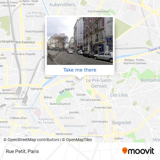 Mapa Rue Petit