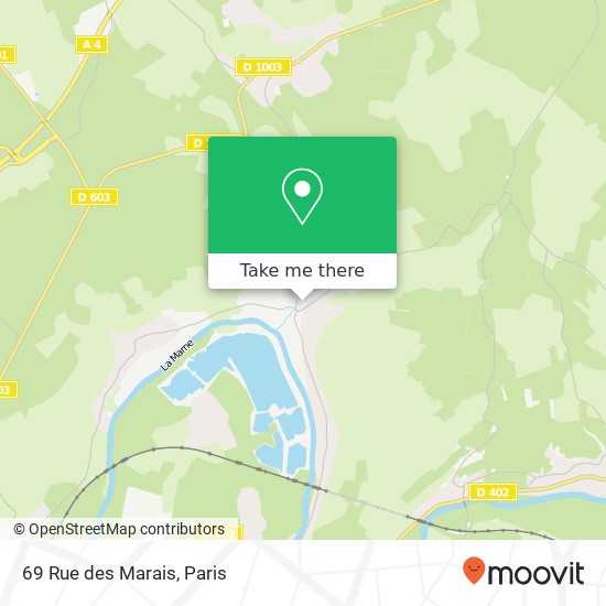 Mapa 69 Rue des Marais