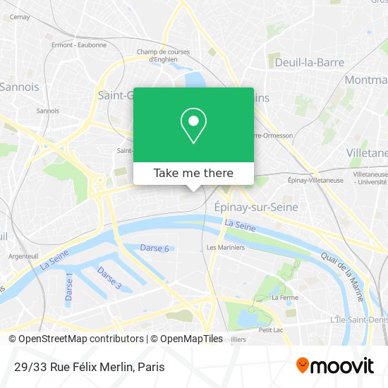 Mapa 29/33 Rue Félix Merlin
