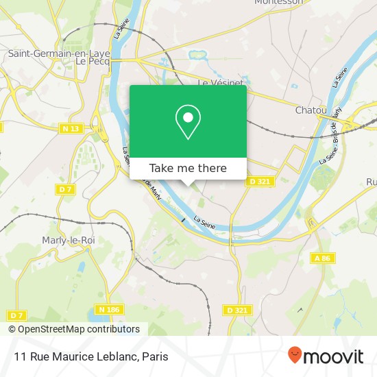 Mapa 11 Rue Maurice Leblanc