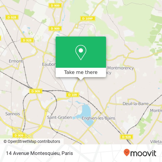 Mapa 14 Avenue Montesquieu
