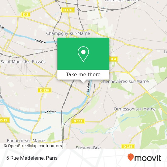 Mapa 5 Rue Madeleine