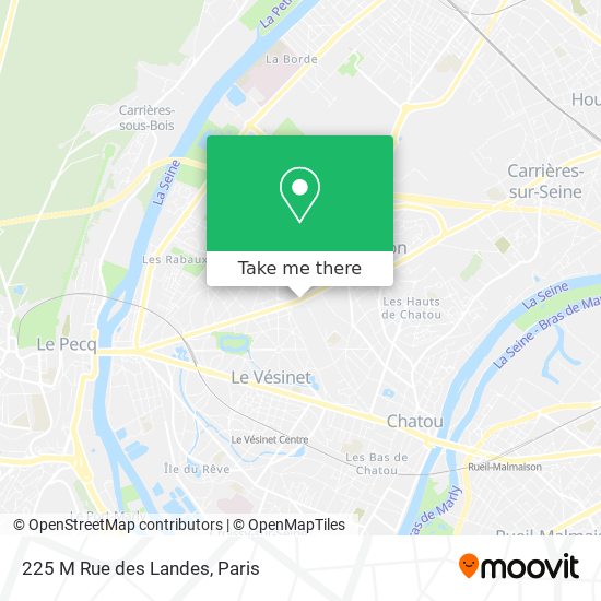 Mapa 225 M Rue des Landes
