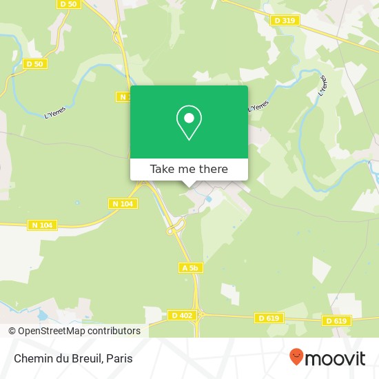 Mapa Chemin du Breuil