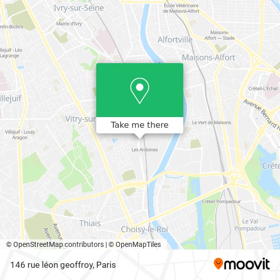 Mapa 146 rue léon geoffroy