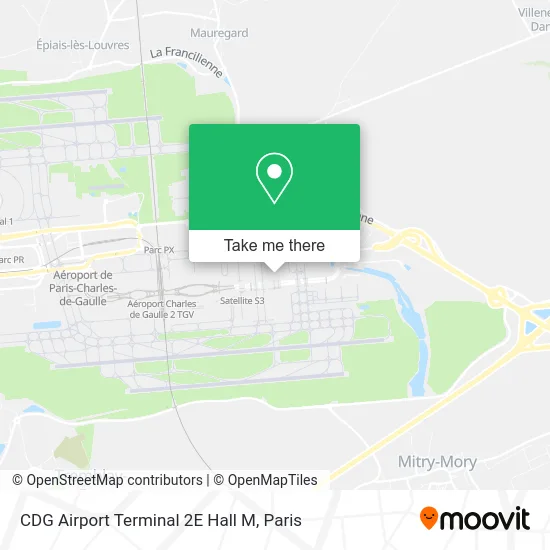 CDG Airport Terminal 2E Hall M map