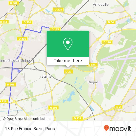 13 Rue Francis Bazin map
