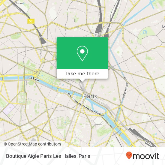 Boutique Aigle Paris Les Halles map