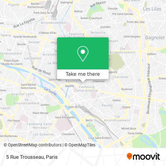 Mapa 5 Rue Trousseau