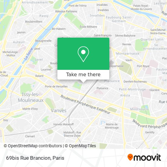 Mapa 69bis Rue Brancion