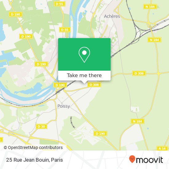 Mapa 25 Rue Jean Bouin