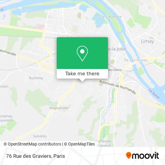 Mapa 76 Rue des Graviers