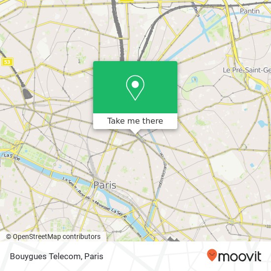 Mapa Bouygues Telecom