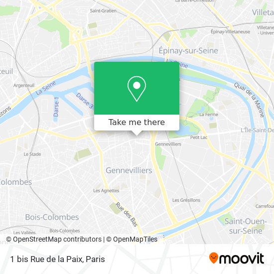 Mapa 1 bis Rue de la Paix