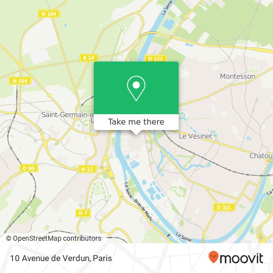 Mapa 10 Avenue de Verdun