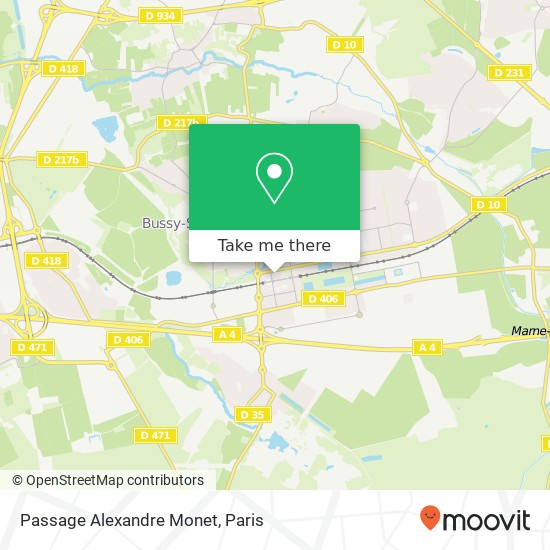 Mapa Passage Alexandre Monet