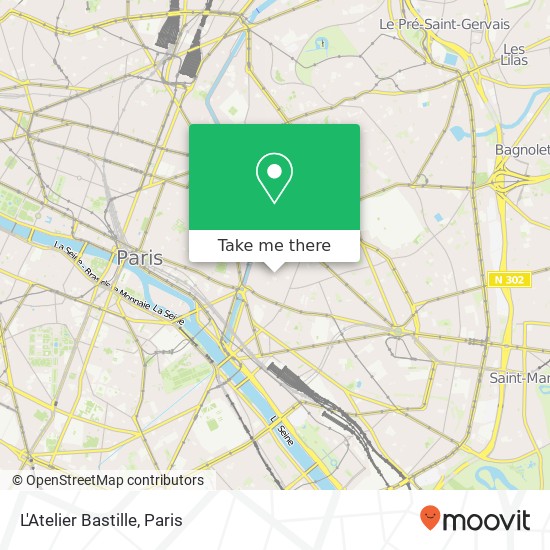 Mapa L'Atelier Bastille