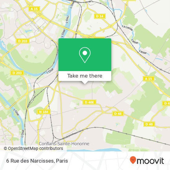 Mapa 6 Rue des Narcisses