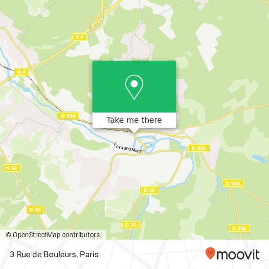 Mapa 3 Rue de Bouleurs