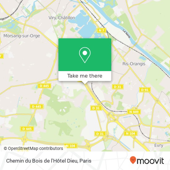 Mapa Chemin du Bois de l'Hôtel Dieu