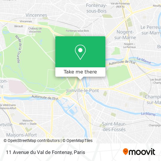 Mapa 11 Avenue du Val de Fontenay