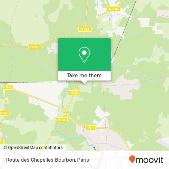 Route des Chapelles-Bourbon map