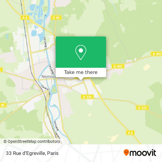 Mapa 33 Rue d'Egreville