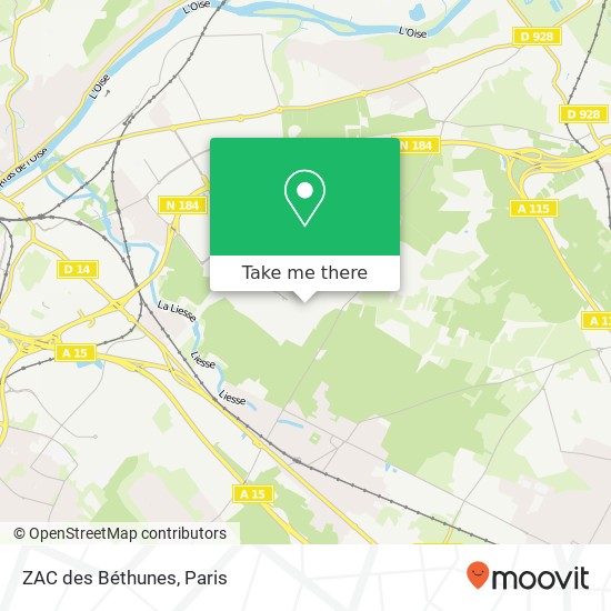 ZAC des Béthunes map