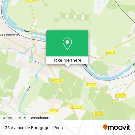Mapa 36 Avenue de Bourgogne