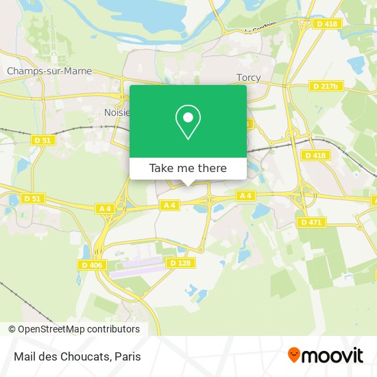 Mail des Choucats map