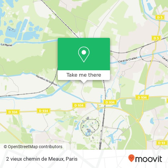 Mapa 2 vieux chemin de Meaux