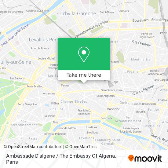 Ambassade D'algérie / The Embassy Of Algeria map