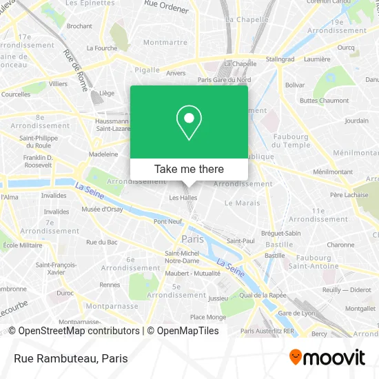 Rue Rambuteau map