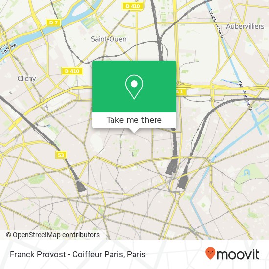 Mapa Franck Provost - Coiffeur Paris