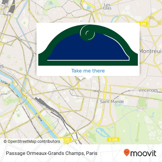 Mapa Passage Ormeaux-Grands Champs