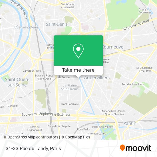 Mapa 31-33 Rue du Landy