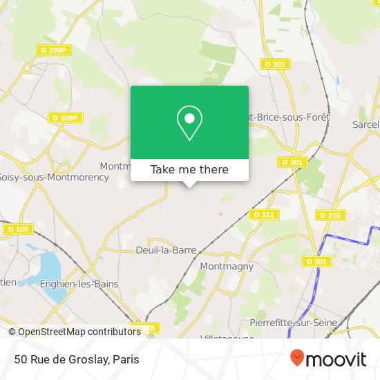 Mapa 50 Rue de Groslay