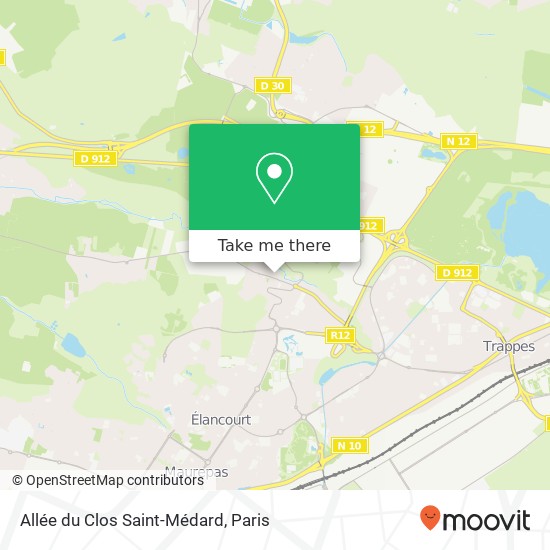Allée du Clos Saint-Médard map