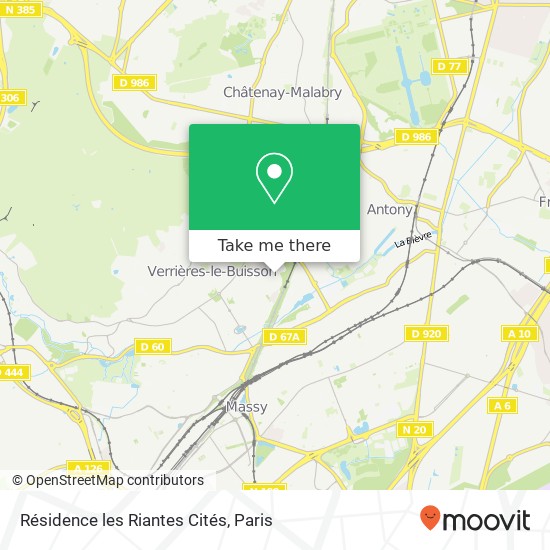 Résidence les Riantes Cités map