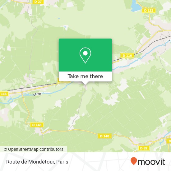 Mapa Route de Mondétour