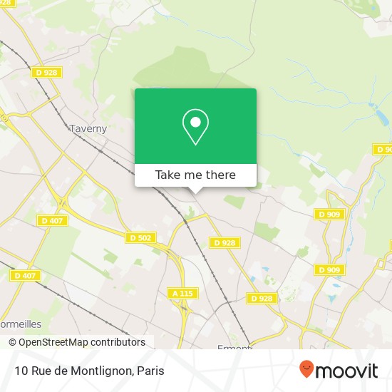 Mapa 10 Rue de Montlignon