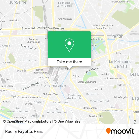 Rue la Fayette map