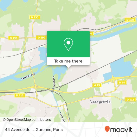 Mapa 44 Avenue de la Garenne