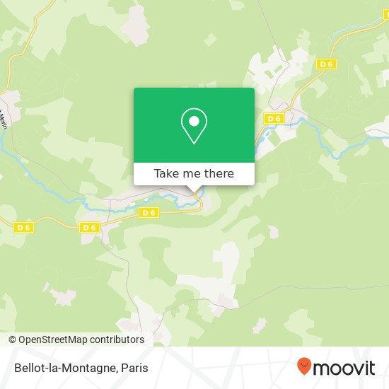 Mapa Bellot-la-Montagne