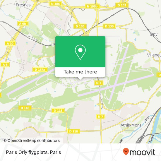 Paris Orly flygplats map