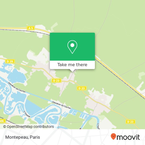Mapa Montepeau